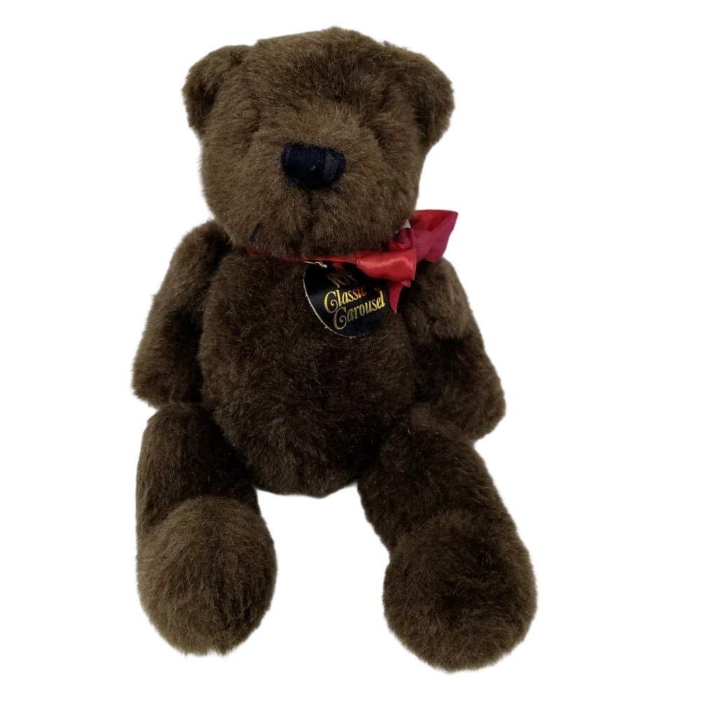 Classic Carousel Guy Articulated Bear Plush Vtg 83